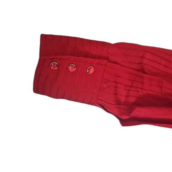 Wrangler Retro 80s Red Western Pearl Snap Button Shirt Sz XL Cowboy Rodeo - Picture 3 of 13